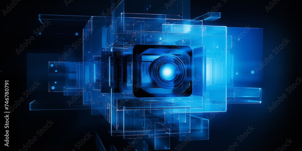 Abstract technology background Hi-tech communication concept futuristic digital innovation background, Cyber security and online data protection on internet Abstract technology background Hi-tech communication concept futuristic digital innovation background, Cyber security and online data protection on internet