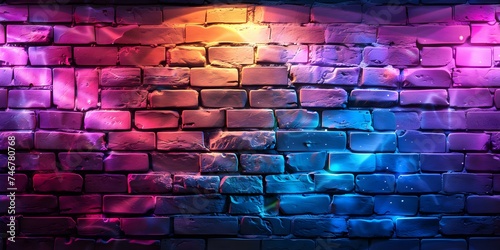 neon brick wall Ignition Ivory color seamless background. Concept Fashion Photography, Neon Lights, Urban Setting