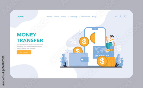 Bank services concept. Flat vector illustration.
