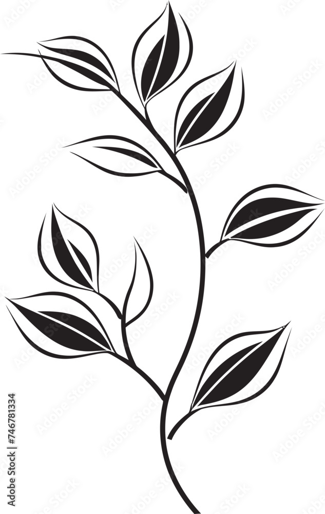 Organic Doodles Hand Drawn Symbol Botanical Sketchbook Black Vector Emblem Organic Doodles Hand Drawn Symbol Botanical Sketchbook Black Vector Emblem