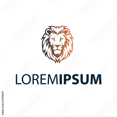 Lion Head Logo Vector Template Illustration Design 