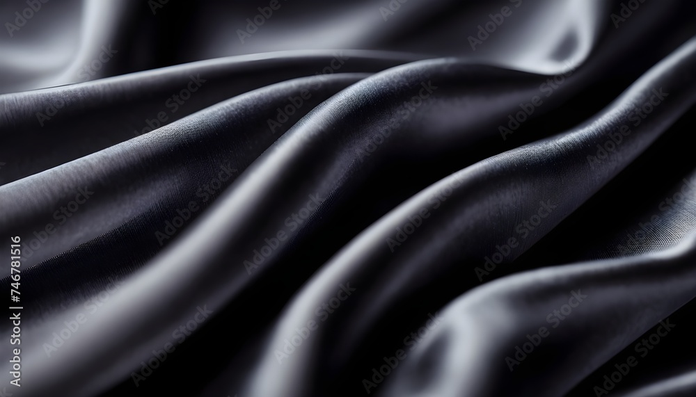 Mid dark gray silk texture, wavy, smooth