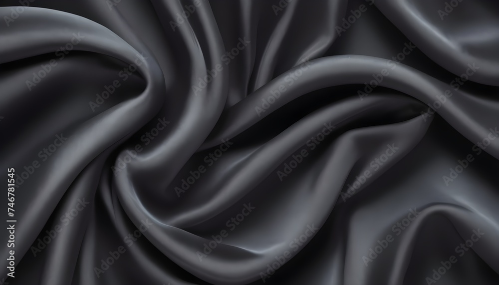 Mid dark gray silk texture, wavy, smooth