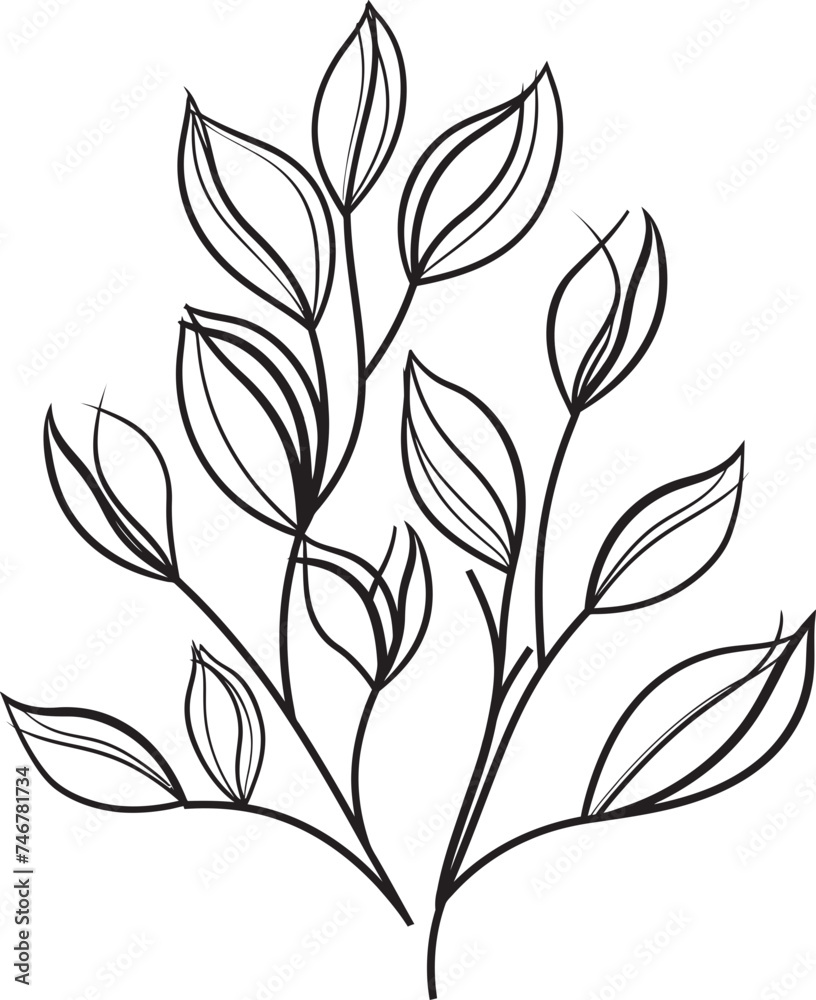 Botanic Illustration Vector Graphic Badge Sketchy Sprouts Hand Drawn Logo Design Botanic Illustration Vector Graphic Badge Sketchy Sprouts Hand Drawn Logo Design