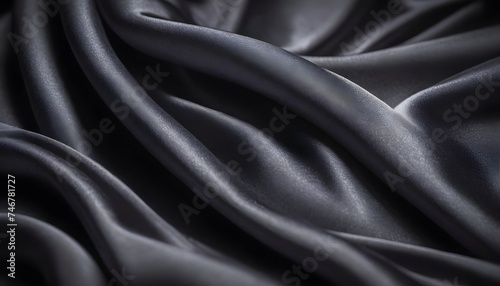Dark grey wavy silk texture