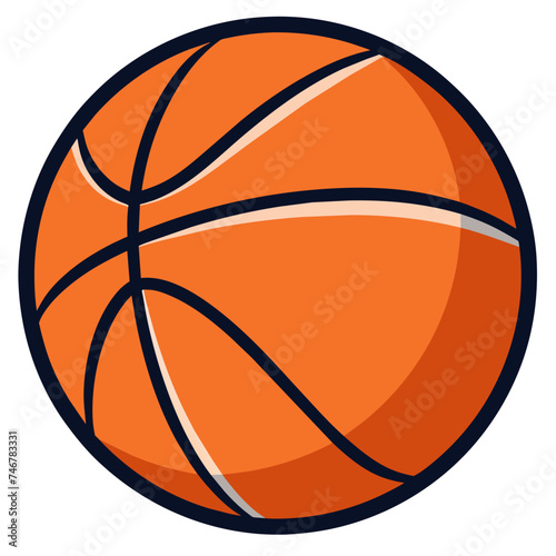Basketball ball isolated. Vector illustration