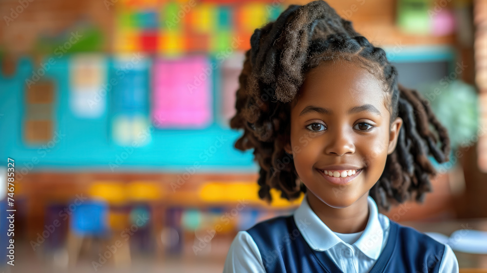 Little African American schoolgirl in school class, cute black girl, diversity, study, education, smart child, kid, children, knowledge, chalkboard, portrait, people, person, curly hair, student Little African American schoolgirl in school class, cute black girl, diversity, study, education, smart child, kid, children, knowledge, chalkboard, portrait, people, person, curly hair, student