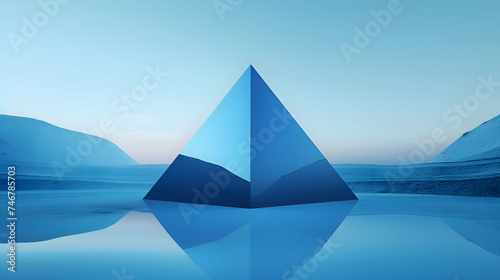 An elegant inverted triangle, presented in a minimalist flat vector design, its lines clean and its appearance refined, depicted with stunning realism in high definition