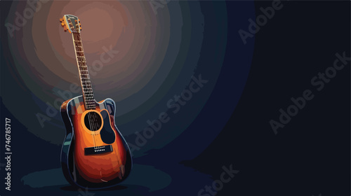 acoustic guitar vector illustration isolated backgro