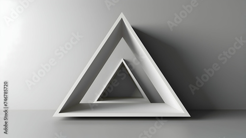 An inverted triangle, created with clean lines and a minimalist approach, presented in a flat vector design that exudes modernity, captured in stunning HD resolution