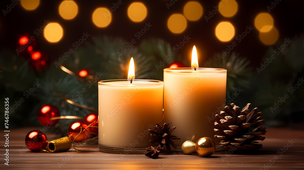 Scented candles on wooden table Scented candles on wooden table