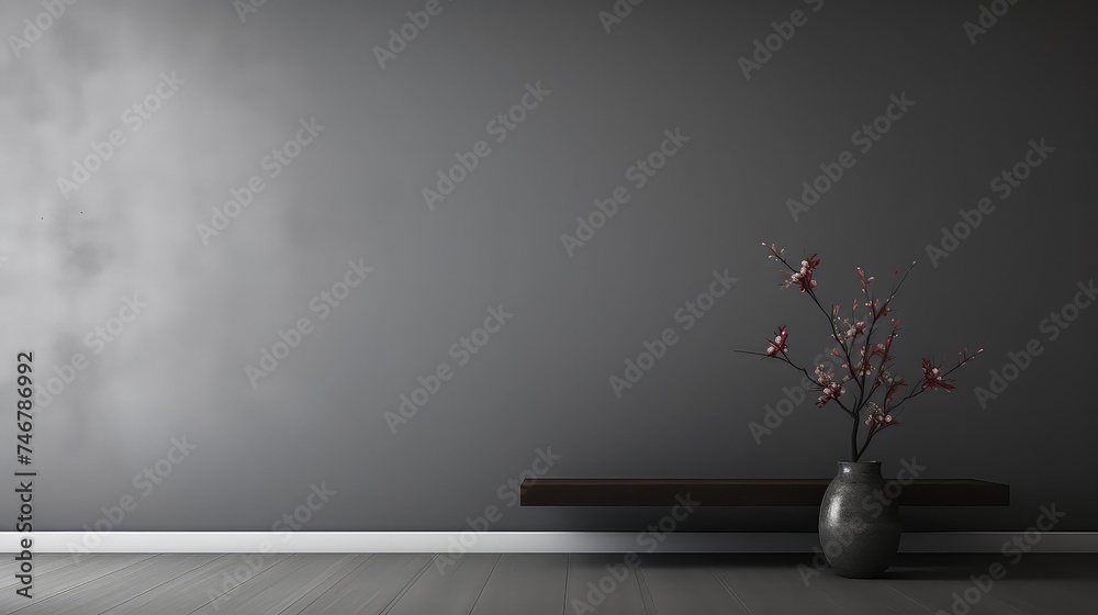 vase with flowers on wooden shelf in room vase with flowers on wooden shelf in room
