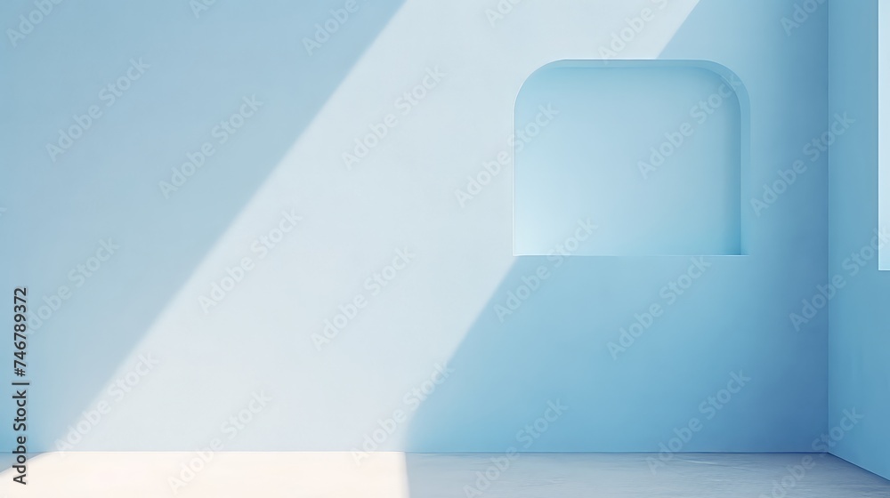Abstract blue interior blank wall background with sunlight Abstract blue interior blank wall background with sunlight