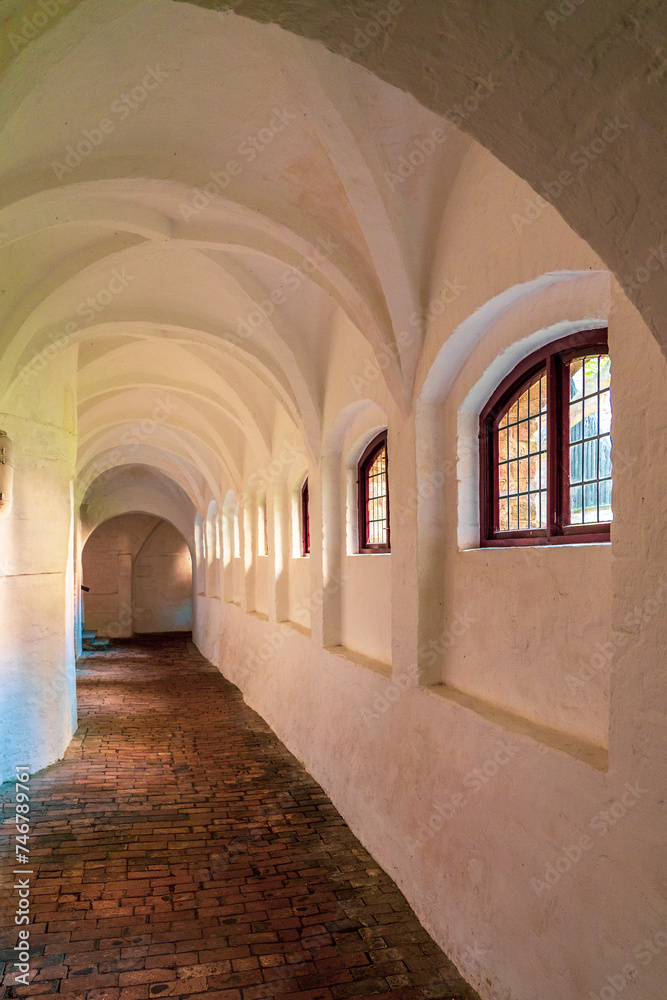 Cloister in St. Johannis Monastery in Schleswig, Germany.
