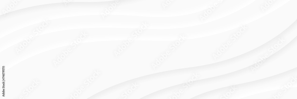 Abstract white background with wave pattern, vector wall with wave ...