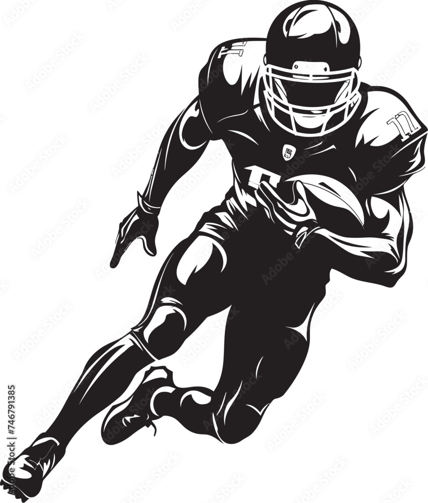 End Zone Emperor Vector Black Logo Design of NFL Touchdown Royalty Pigskin Prince Iconic Black Graphic of NFL Football Star End Zone Emperor Vector Black Logo Design of NFL Touchdown Royalty Pigskin Prince Iconic Black Graphic of NFL Football Star