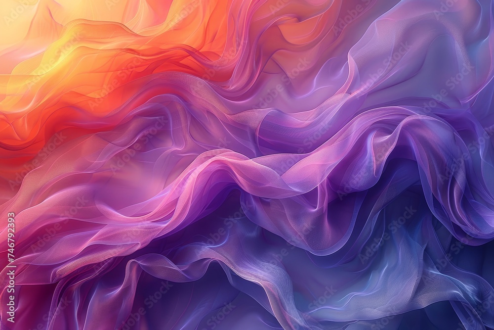 Obraz premium Ethereal abstract art features fluid designs, pastel hues, and minimalist gradient texture.