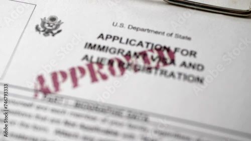 Apllication for immigrant visa and alien registration photo