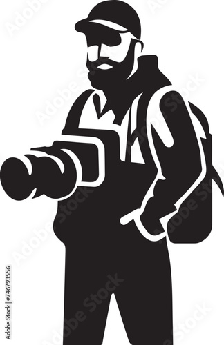 Wallpaper Mural FocusFusion Vector Black Logo Design of Photographers Icon ShutterStyle Iconic Thick Line Art Emblem for Photography Torontodigital.ca