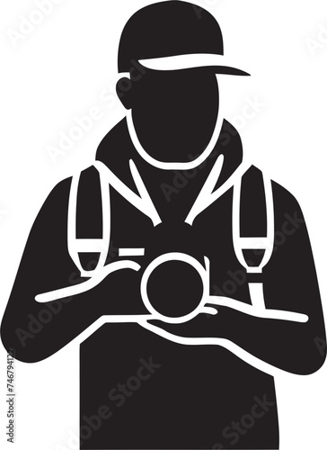 ShutterStyle Iconic Black Logo of Photographers Line Art Icon LensLegacy Vector Graphic of Photographers Thick Line Art Emblem
