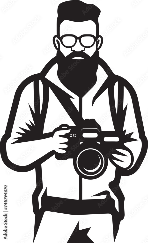 CaptureCraft Iconic Black Logo of Photographers Line Art Symbol SnapSymphony Vector Graphic of Photographers Thick Line Art Design CaptureCraft Iconic Black Logo of Photographers Line Art Symbol SnapSymphony Vector Graphic of Photographers Thick Line Art Design