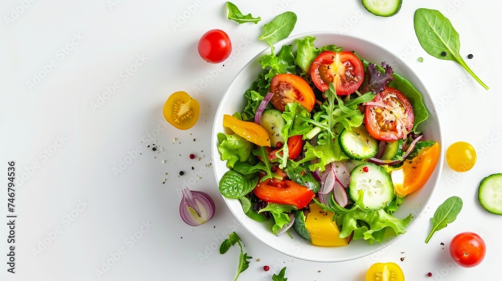 Vibrant Vegetable Salad in a Bowl Generative AI Vibrant Vegetable Salad in a Bowl Generative AI