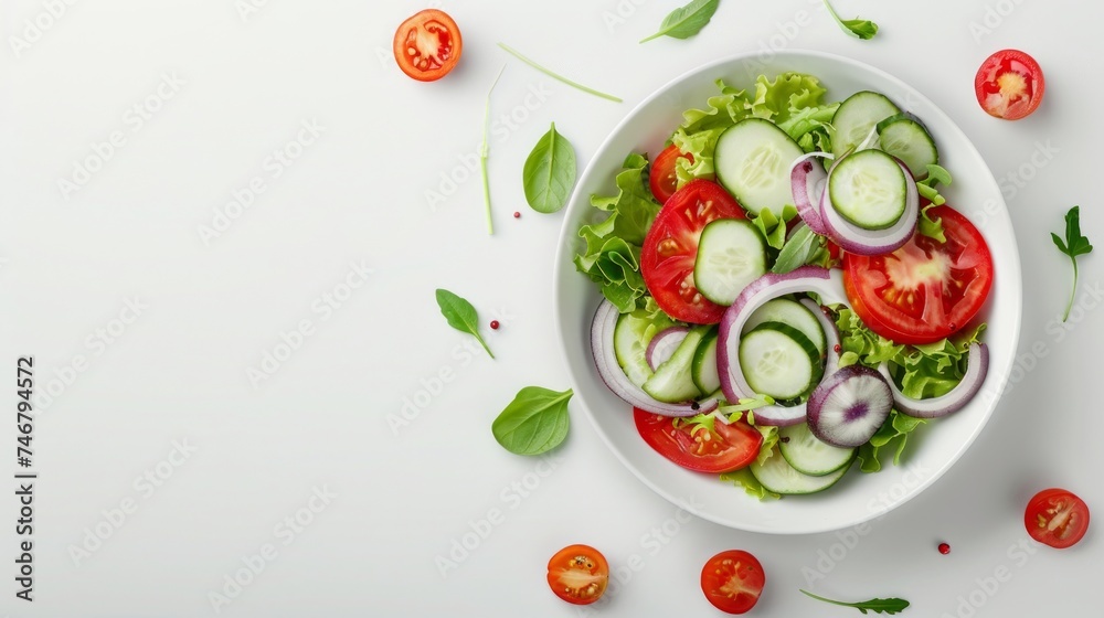 Vibrant Vegetable Salad in a Bowl Generative AI Vibrant Vegetable Salad in a Bowl Generative AI
