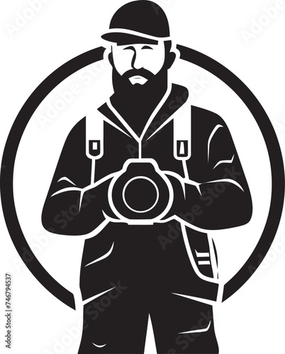 Wallpaper Mural ShutterSketch Iconic Black Logo Design of Photographers Line Art CaptureCraft Sleek Vector Thick Line Art Emblem for Photography Torontodigital.ca