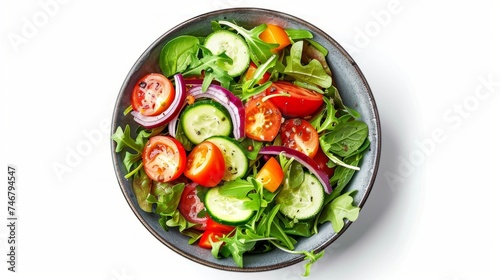 Vibrant Vegetable Salad in a Bowl Generative AI