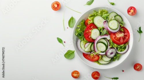 Vibrant Vegetable Salad in a Bowl Generative AI