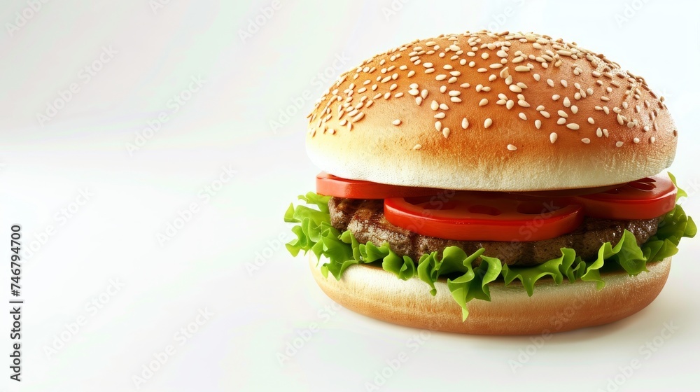 Hyper-Realistic Classic Hamburger Generative AI Hyper-Realistic Classic Hamburger Generative AI