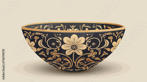 bowl decor isolated background illustration vector