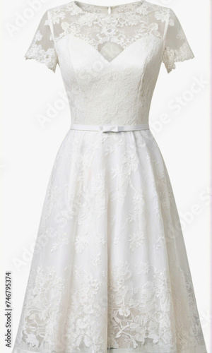 white dress, isolated on white 