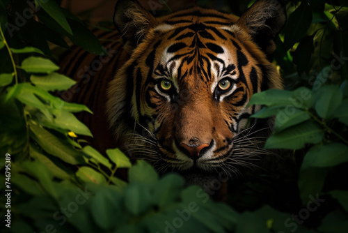 Majestic wild tiger in his natural habitat under the twilight © Vincent