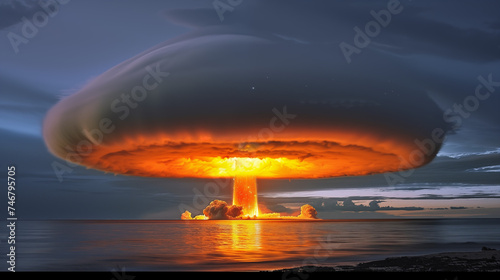 Atomic mushroom symbolizing the risk of nuclear war