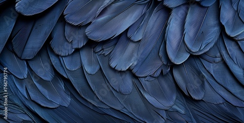Feather Blue Texture Background Generative AI