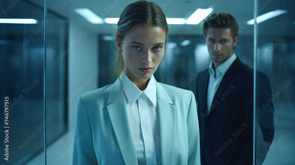 Couple in an office Couple in an office