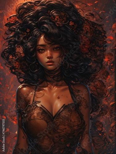 art concept. image of a girl. poster