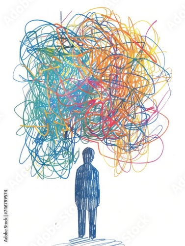 Conquering Fears: An Illustration of Agoraphobia as a Miniature Figure Generative AI