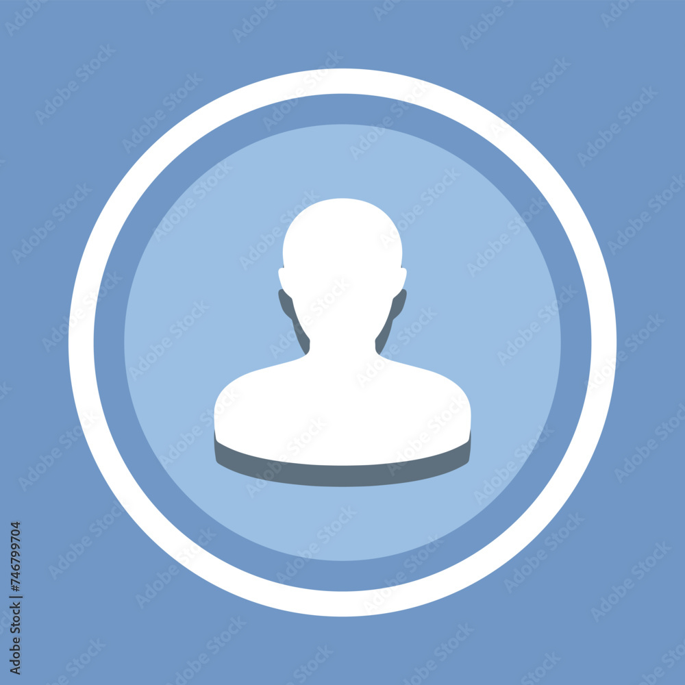 User Icon Vector. Profile icon vector in trendy flat style. Profile icon image, Profile icon illustration isolated on blue background User Icon Vector. Profile icon vector in trendy flat style. Profile icon image, Profile icon illustration isolated on blue background