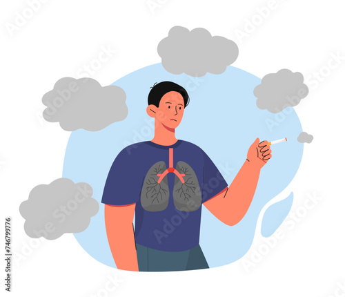 Smoking kills vector concept