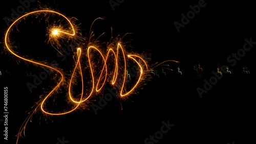 Writing with a sparkling stick 