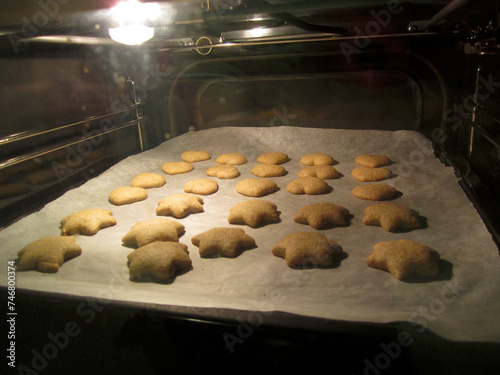 cookies in the oven