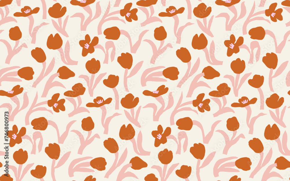 Red and Pink Flowers Seamless hippie pattern
Red and Pink Flowers Seamless hippie pattern