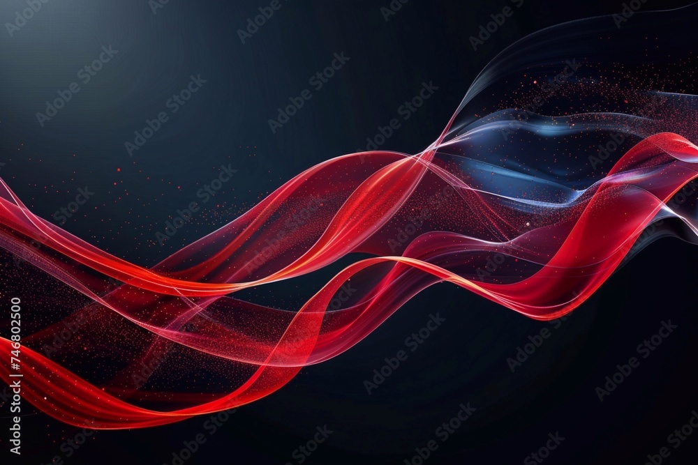 Dark abstract background with red and blue smoke waves. Generative AI Dark abstract background with red and blue smoke waves. Generative AI