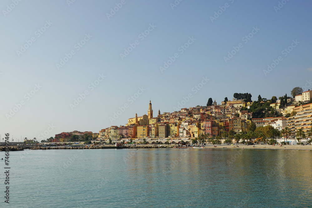The harbour of Menton, the French Riviera