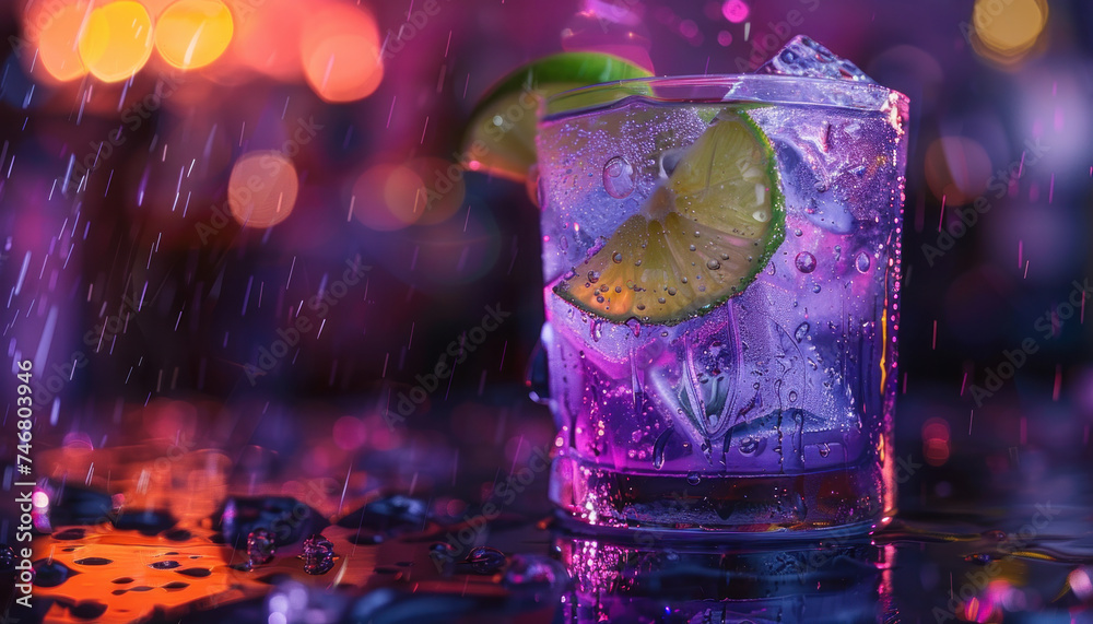 Stockillustrationen Empress gin, Empress gin and tonic, purple gin