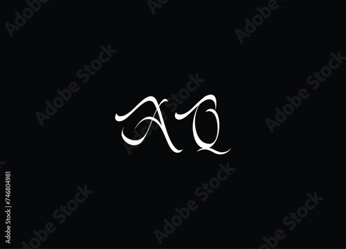 AQ Logo Design Template Vector Graphic Branding Element.