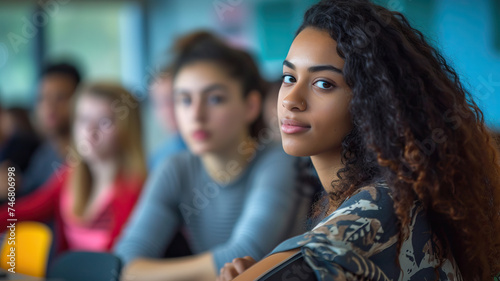 Educational Diversity: Students from diverse backgrounds participating in a classroom discussion, exchanging ideas and learning from each other. © Lila Patel