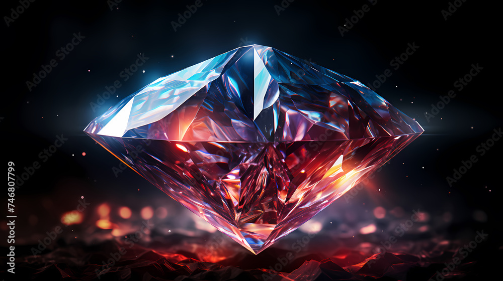 Diamond background, gemological idea and spiritual theme concept Diamond background, gemological idea and spiritual theme concept